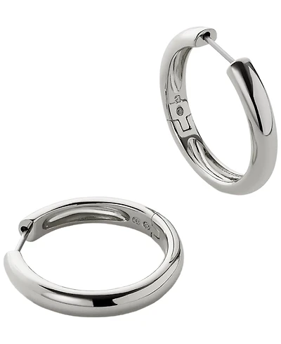 Ana Luisa Giulia Large Silver Hoop Earrings