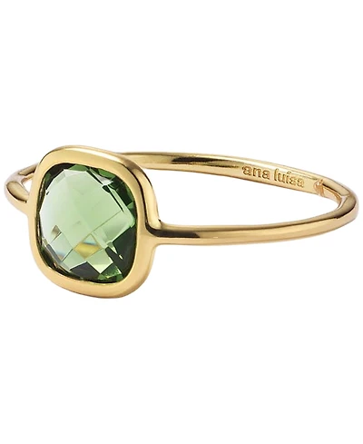 Ana Luisa Mae Gold-Plated Green Stone Ring