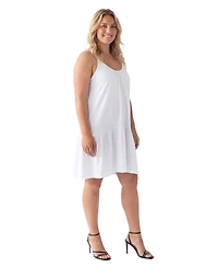 24seven Comfort Apparel Plus Size Essential Curvy Mini Dress