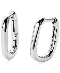 Ana Luisa Rox Mini Sterling Silver Elongated Mini Hoop Earrings