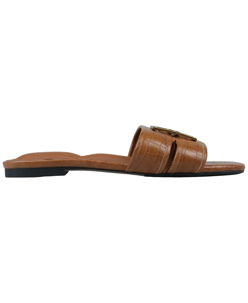 Giani Bernini Women's Ingridd Square Toe Flat Sandals, Macy's Exclusive