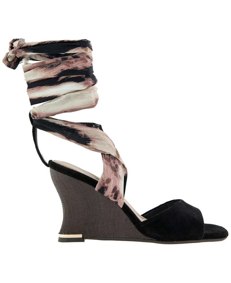 Kenneth Cole New York Women's Fabia Ankle-Wrap Wedge Sandals