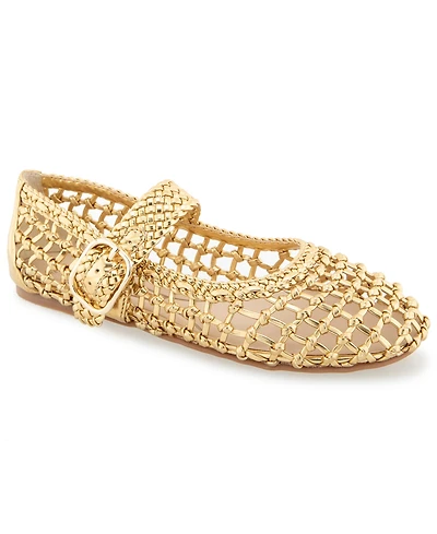 Kenneth Cole New York Women's Tessa Woven Mary Jane Ballet Flats
