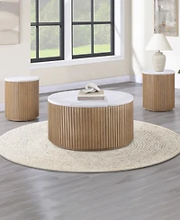 Colby 18" Marble Round End Table