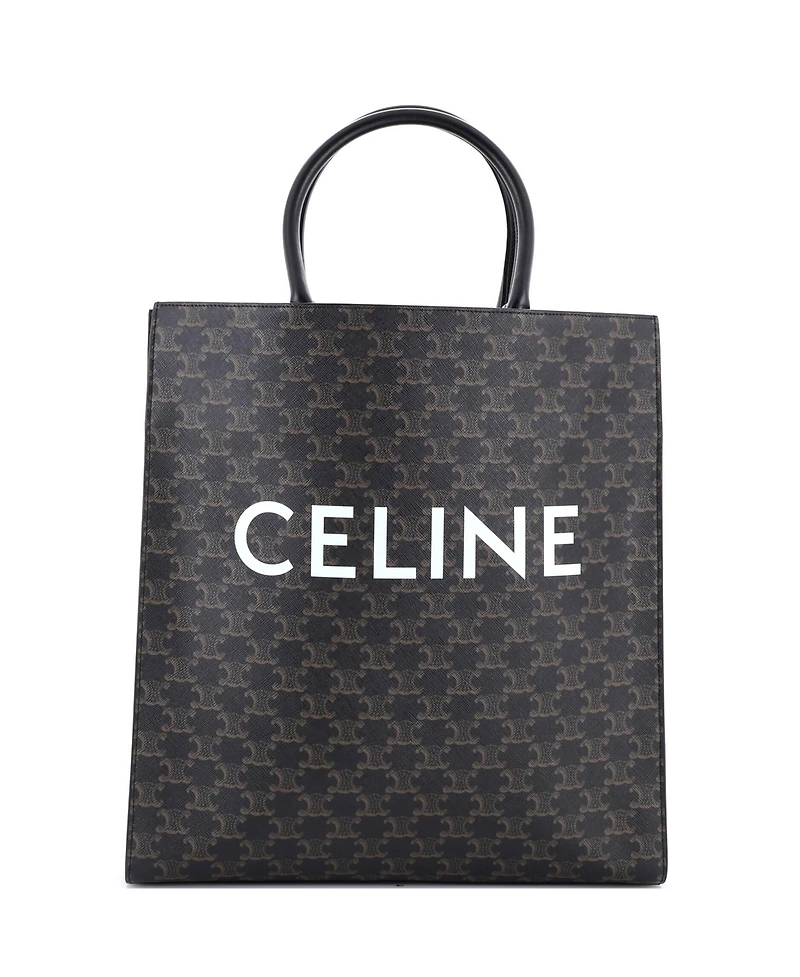 Pre-Owned Celine Large Vertical Cabas Tote Triomphe Coated Canvas