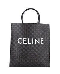 Pre-Owned Celine Large Vertical Cabas Tote Triomphe Coated Canvas