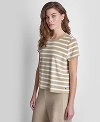 Dkny Jeans Petite Short-Sleeve Crew Neck T-Shirt
