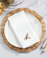 Saro Lifestyle Embroidered Songbird Cotton Napkins, Set of 6