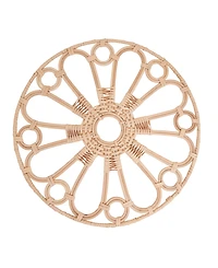 Saro Lifestyle Woven Rattan Round Placemats, Set of 4