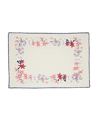 Saro Lifestyle Coastal Starfish and Shell Cotton Placemats, Set of 4