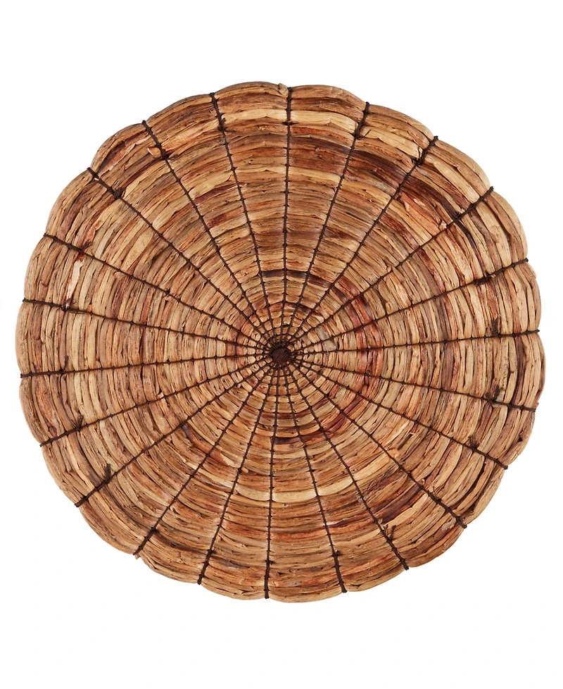 Saro Lifestyle Woven Water Hyacinth Round Placemats, Set of 4