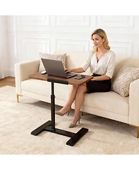 gaomon Overbed Bedside Table with Wheels, Tiltable Hospital Bed Table Over The Bed, Laptop Desk, Mobile Standing Desk for Home