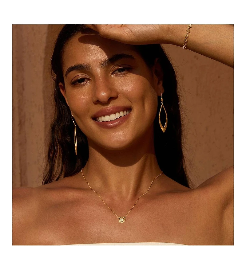 Satya Jewelry Emerging Beauty Gold Lotus Petal Earrings