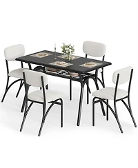 gaomon 5-Piece Compact Dining Set with Built-In Storage