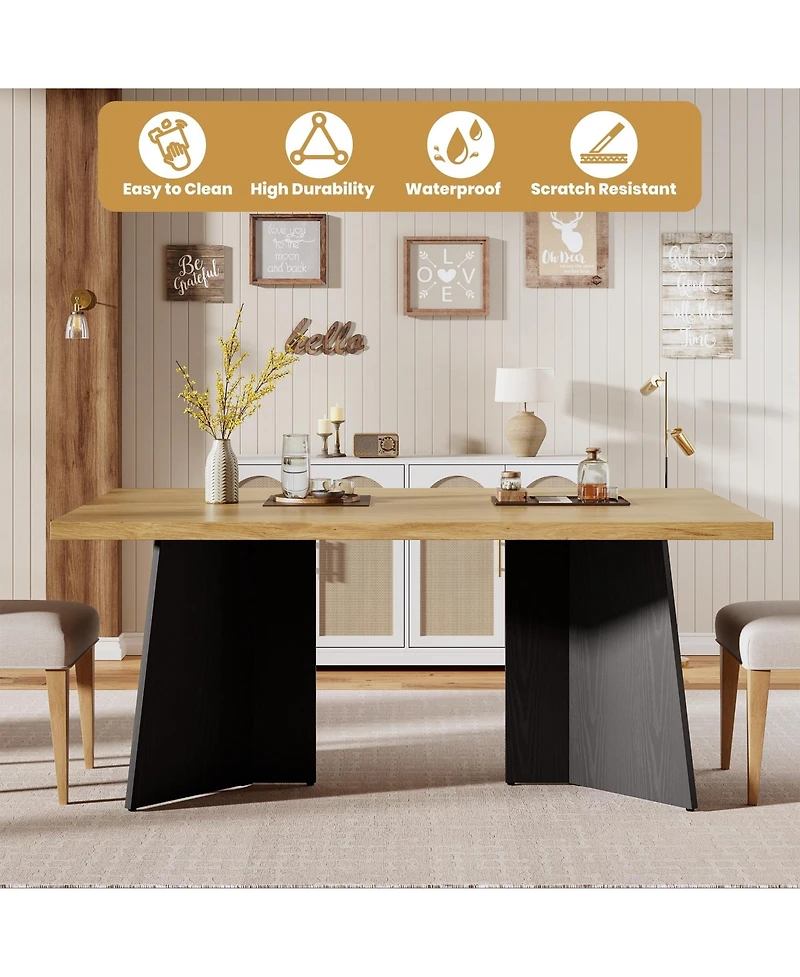 gaomon 4-6 Person 63" Farmhouse Rectangular Dining Table