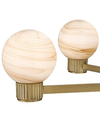 Possini Euro Design Possini Euro Jupiter Brass and Glass 6-Light Chandelier