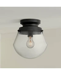Possini Euro Design Possini Euro Cato Wide Flush Small Schoolhouse Ceiling Light
