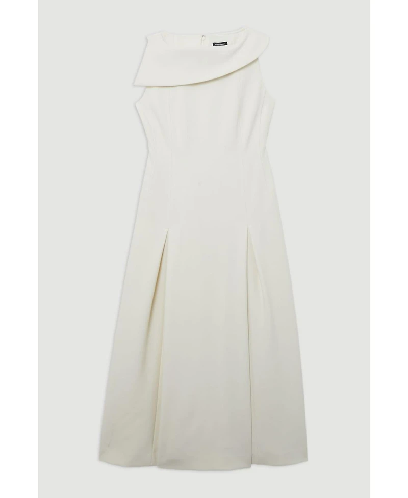 Karen Millen Women's Asymmetric Neck Tailored Dress