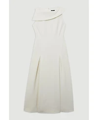 Karen Millen Women's Asymmetric Neck Tailored Dress