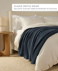 ienjoy Home Waffle Weave Cotton Blanket, Twin/Twin Xl