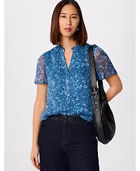 Whistles Women's Ditsy Floral V Neck-Blouse