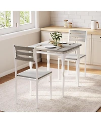 gaomon Dining Table Set for 2, Dining Table and Chairs Set of 2, 3 Piece Dining Table Set with Spiral Table Legs for Small Spaces Kitchen Apartment