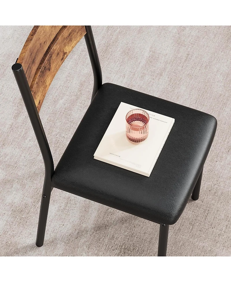 gaomon Dining Table Set for 4, Kitchen Table and Chairs for 4 ,Wood Modern Rectangle Dinner Table With Upholstered Seat