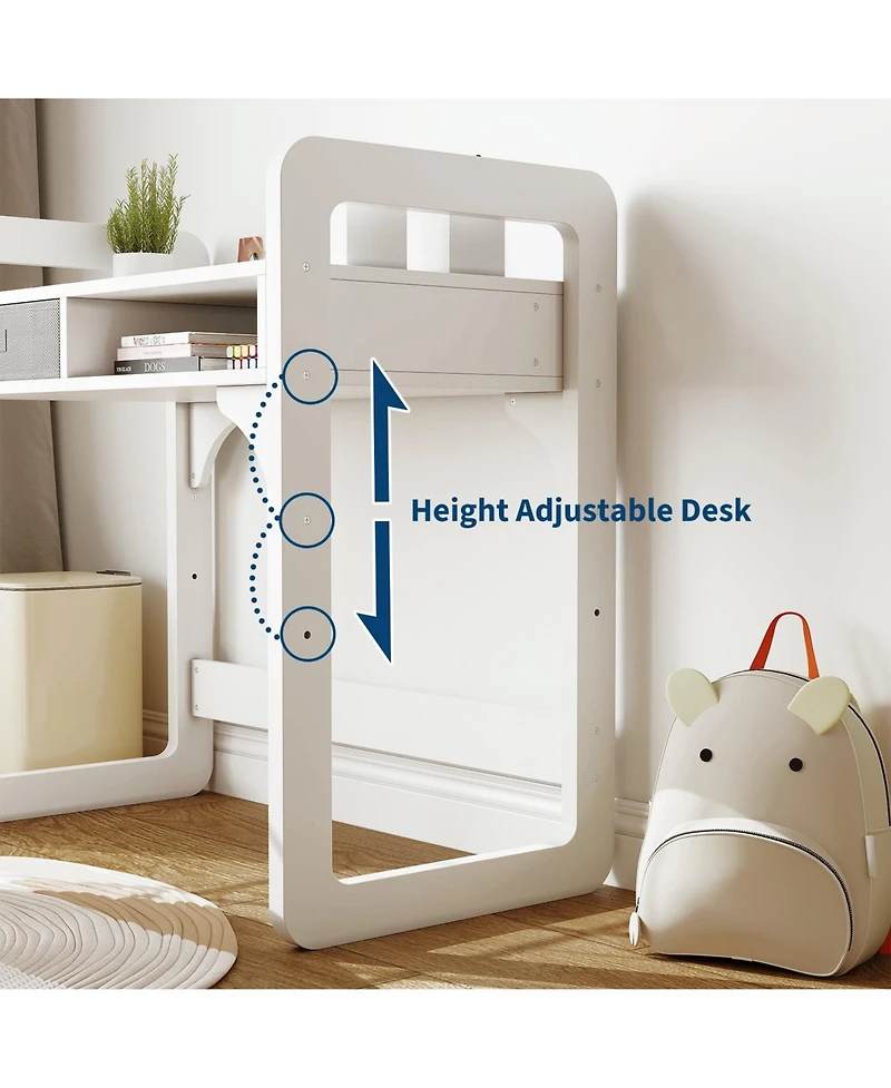 gaomon Desk and Chair Set- Wooden Writing Table with Storage Drawers and Pen Holder- Study Desk for Kids