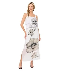 Vince Camuto Womens Floral Square Neck Tank Top Layered Maxi Skirt