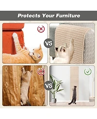 Aronkl Extra Large Thickened Cat Wall Climbing Carpet Scratch Pad with Fixed Nails Furniture Protector