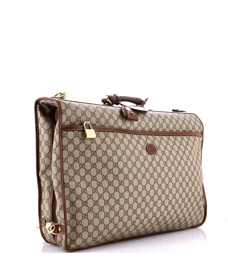 Pre-Owned Gucci Retro Interlocking G Garment Bag Gg Coated Canvas