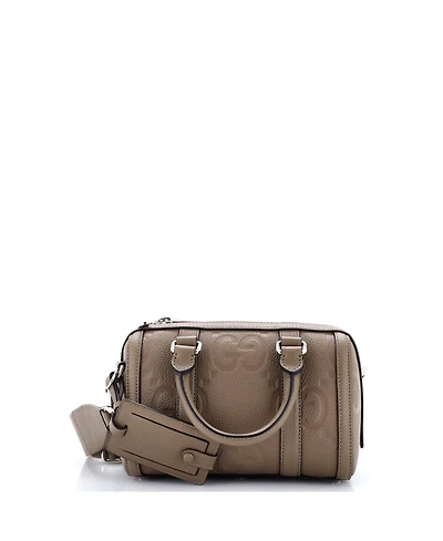 Pre-Owned Gucci Mini Duffle Bag Jumbo Gg Embossed Leather