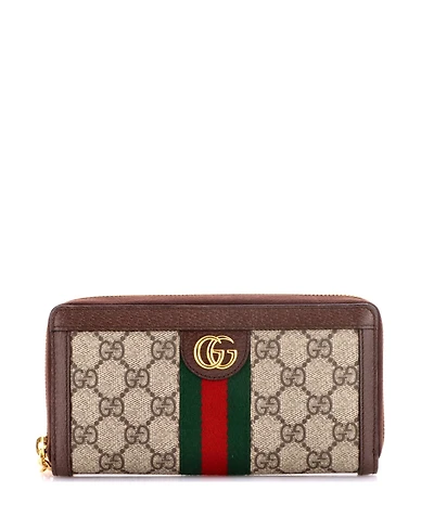 Pre-Owned Gucci Ophidia Zip Around Wallet Gg Coated Canvas