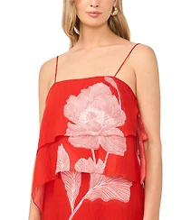 Vince Camuto Women's Sleeveless Square Neck Midi Dress