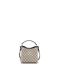 Pre-Owned Gucci Small Gg Emblem Bucket Bag Gg Coated Canvas