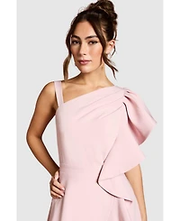 Coast Women's One Shoulder Crepe Ruffle Midi Dress