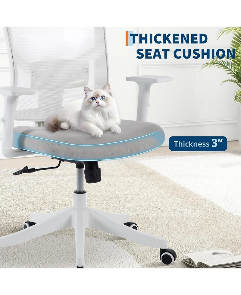 gaomon Ergonomic Desk Chair Reclining,High Back Mesh Office Chair,Full Ergonomic Support,Space-Saving Flip-Up Arms,Adjustable Headrest