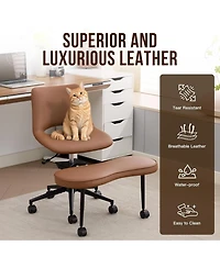 gaomon Ergonomic Cross Legged Office Chair with High Lumbar Support, Adjustable Height Kneeling Desk Chairs for Meditation,Adhd,Yoga