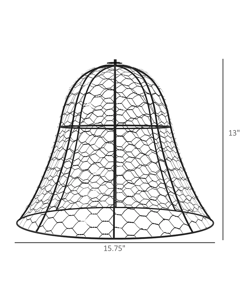 Outsunny 6 Pack Garden Chicken Wire Cloche, Animal Plant Protectors,