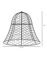 Outsunny 6 Pack Garden Chicken Wire Cloche, Animal Plant Protectors,