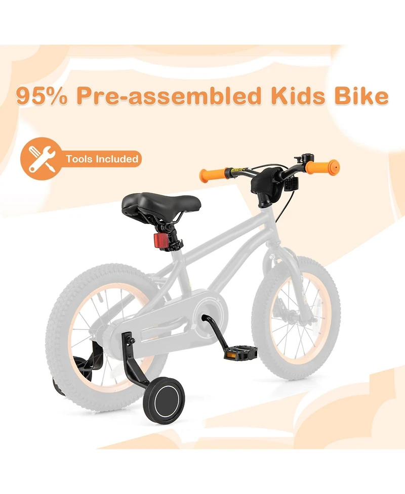 Slickblue Kids Bicycle Sport Bike with Adjustable Seat and Safety Features