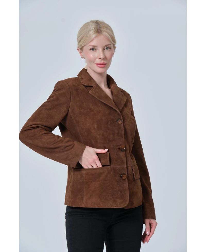 Furniq Uk Women's Suede Jacket