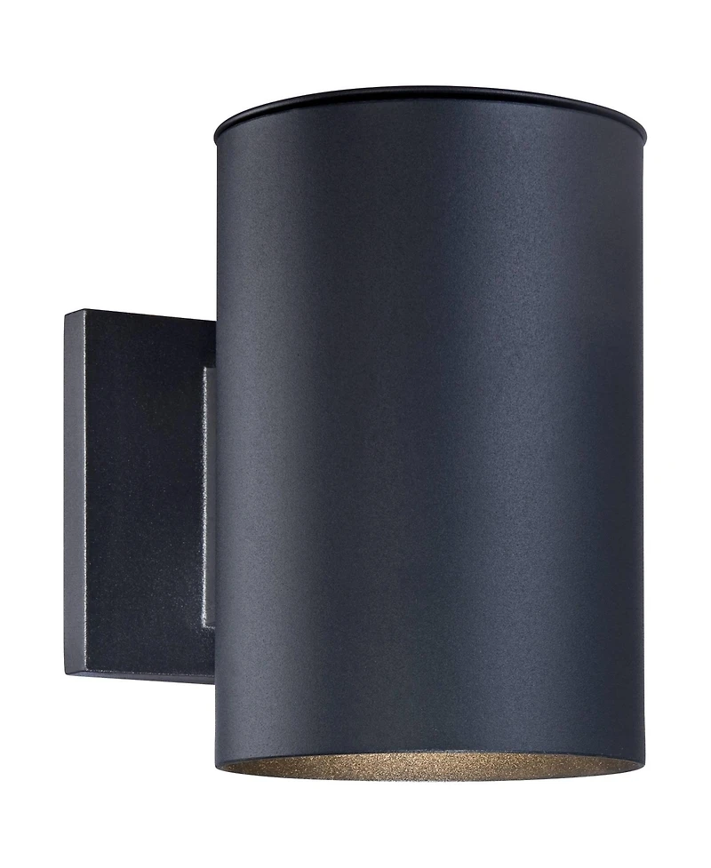Possini Euro Design Modern Outdoor Wall Light Fixture Led Downlight Cylinder Shade for Exterior Barn Deck House Porch Yard Patio Outside