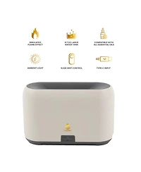 Pursonic FlameGlow Aromatherapy Diffuser, 6-Pack Essential Oils and Portable 360degree(s) Hi-Res Wireless Speaker