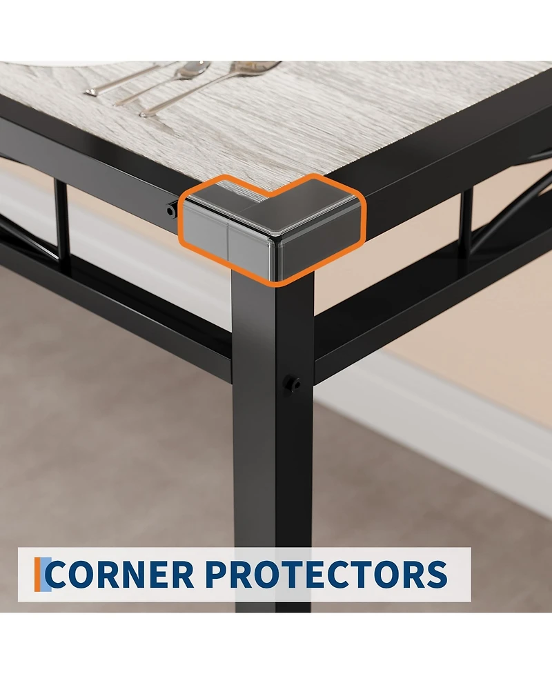 gaomon 2-Person Dining Table Set with Padded Chairs and Corner Guards