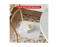 gaomon 3-Piece Round 2-Person Space-Saving Dining Table Set