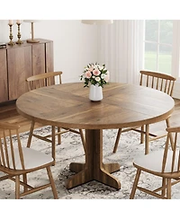 gaomon 47" Round 4-Person Farmhouse Dining Table
