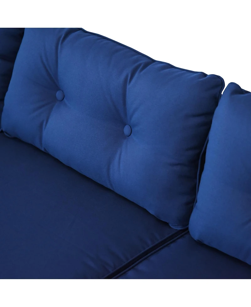 Outsunny 3-Piece Wicker Patio Furniture Sets, Rattan Conversation Sets, Sectional sofa set with Cushioned Lounge Chaise for Garden Poolside or Porch L