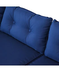 Outsunny 3-Piece Wicker Patio Furniture Sets, Rattan Conversation Sets, Sectional sofa set with Cushioned Lounge Chaise for Garden Poolside or Porch L