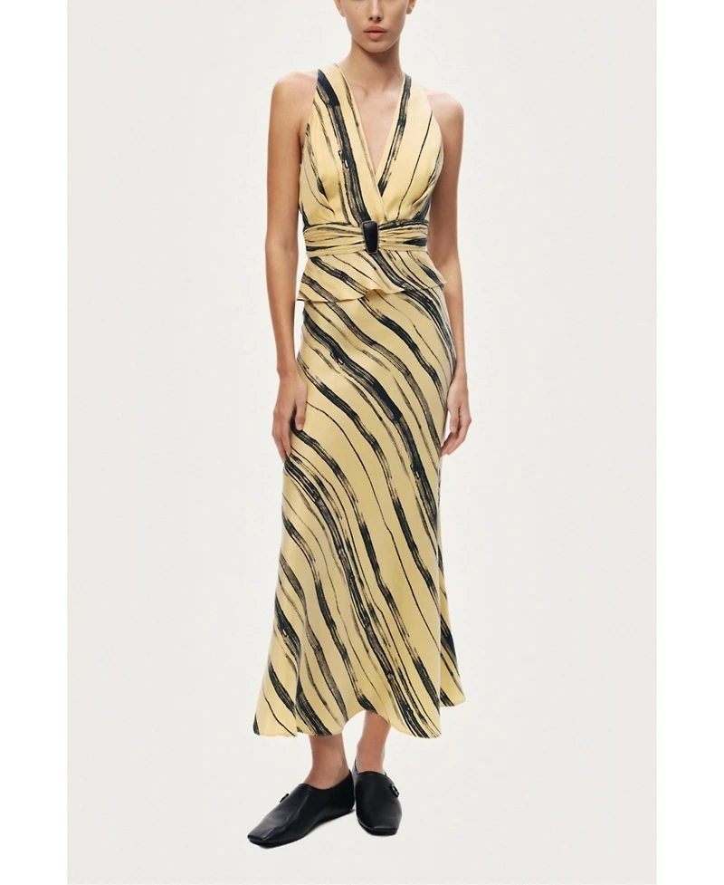 Nocturne Women's Lightweight Printed Midi Skirt